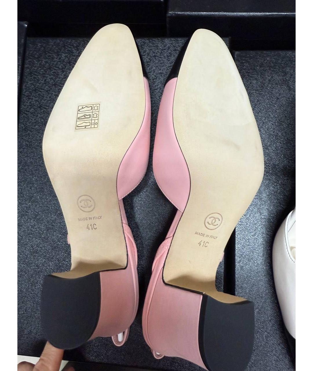 CHANEL Розовые кожаные туфли, фото 2