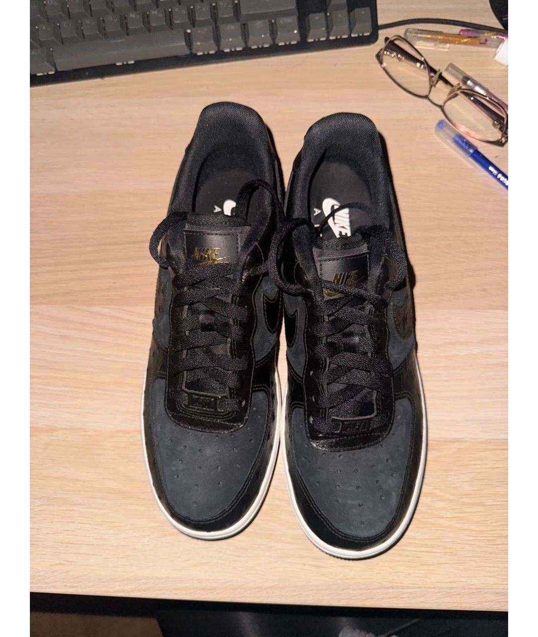 NIKE Черные кожаные кроссовки, фото 3