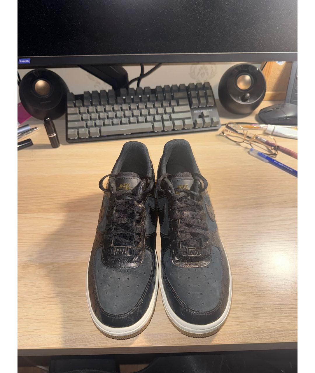 NIKE Черные кожаные кроссовки, фото 2