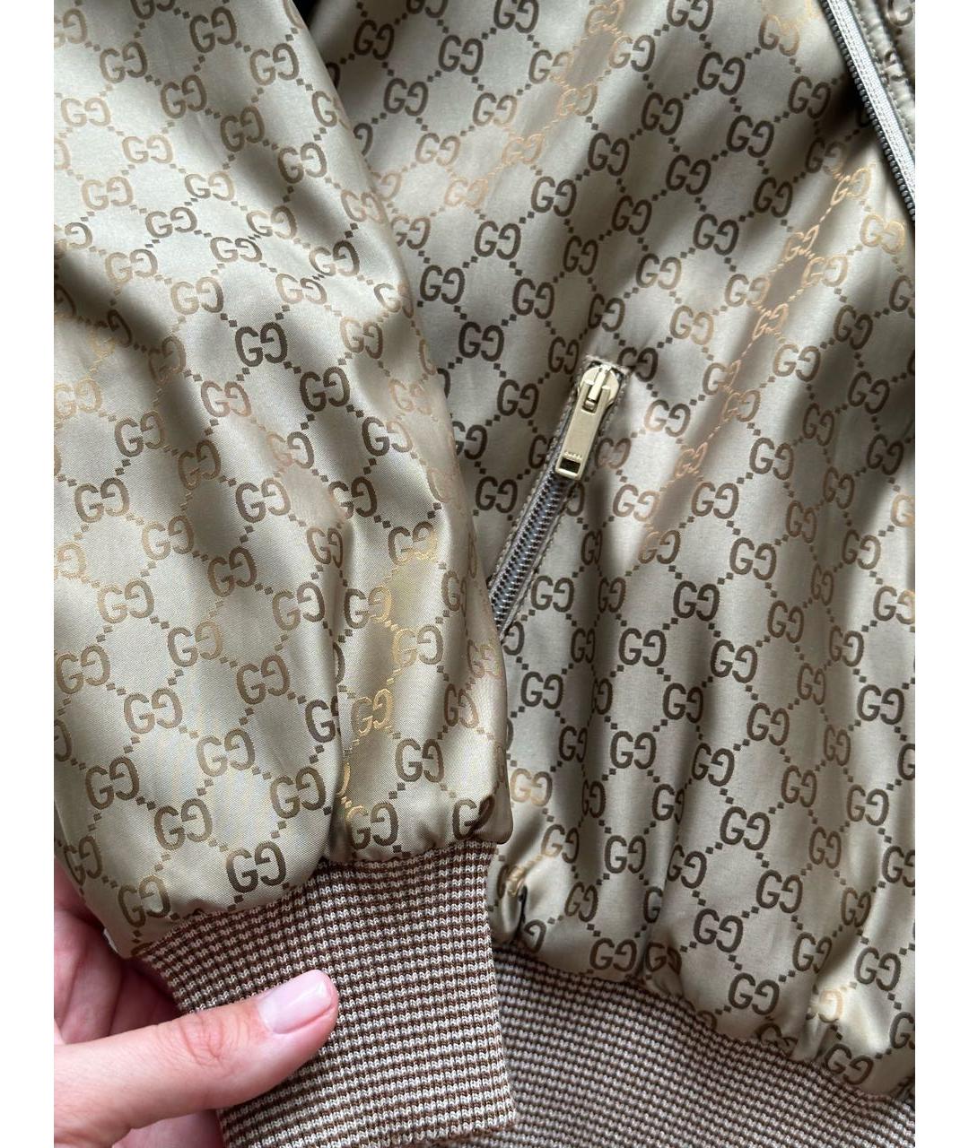 GUCCI Бежевая полиамидовая куртка, фото 6