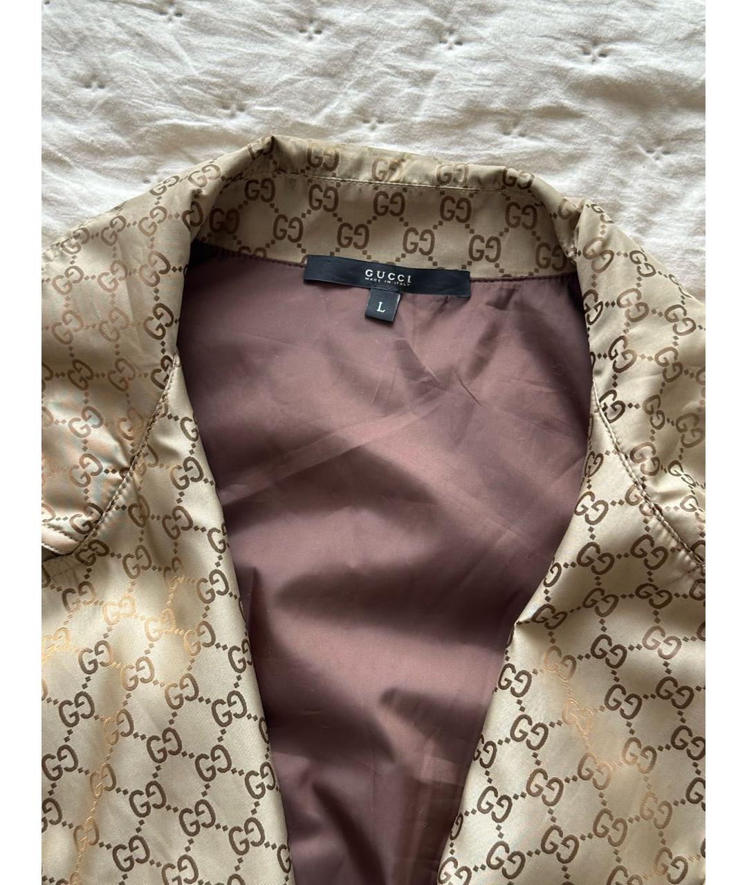 GUCCI Бежевая полиамидовая куртка, фото 4