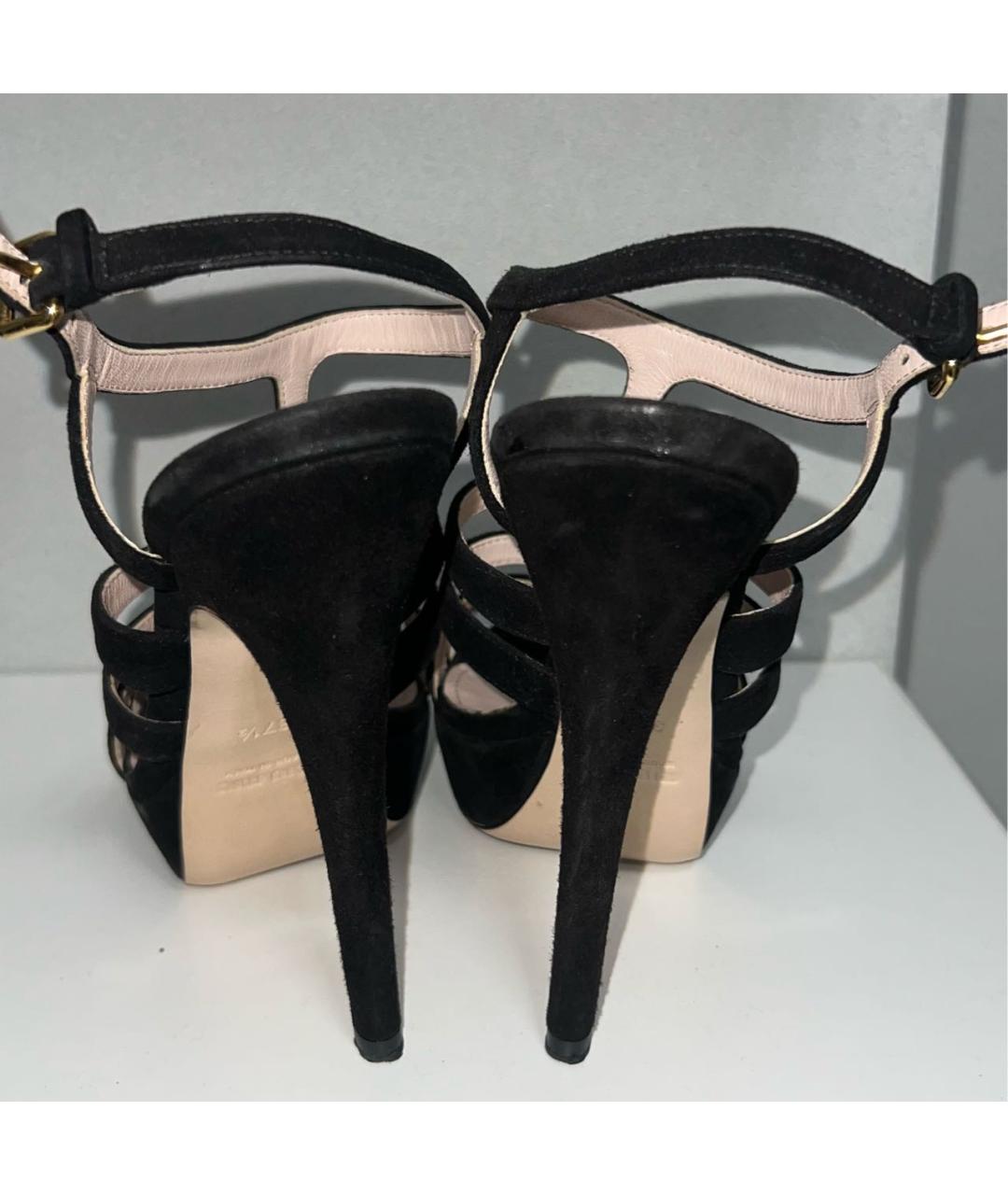 MIU MIU Черные босоножки, фото 4