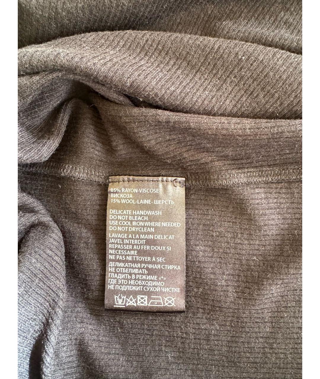 ANN DEMEULEMEESTER Черная вискозная майка, фото 8
