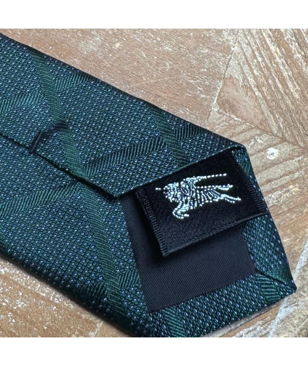 BURBERRY Зеленый тканевый галстук, фото 2