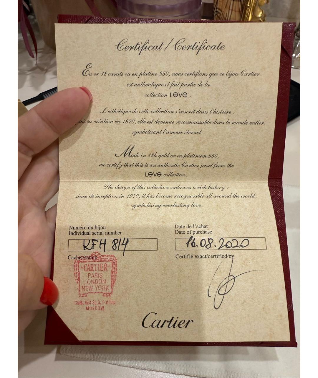 CARTIER Розовые серьги из розового золота, фото 3