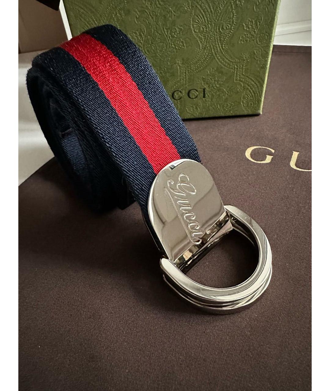 GUCCI Темно-синий ремень, фото 9
