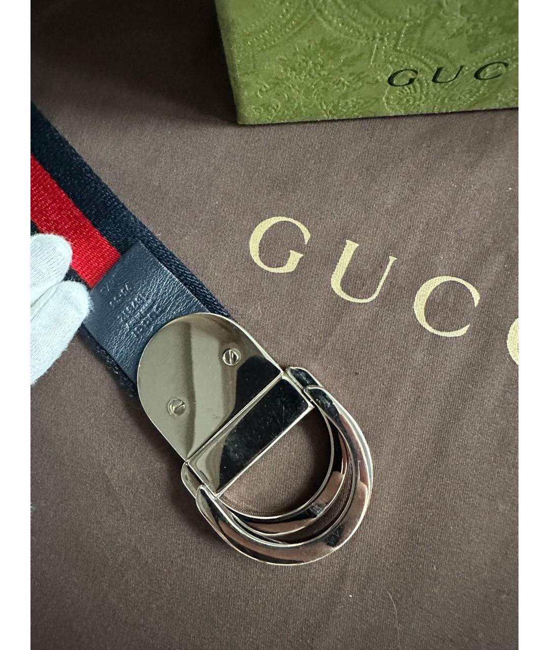 GUCCI Темно-синий ремень, фото 8