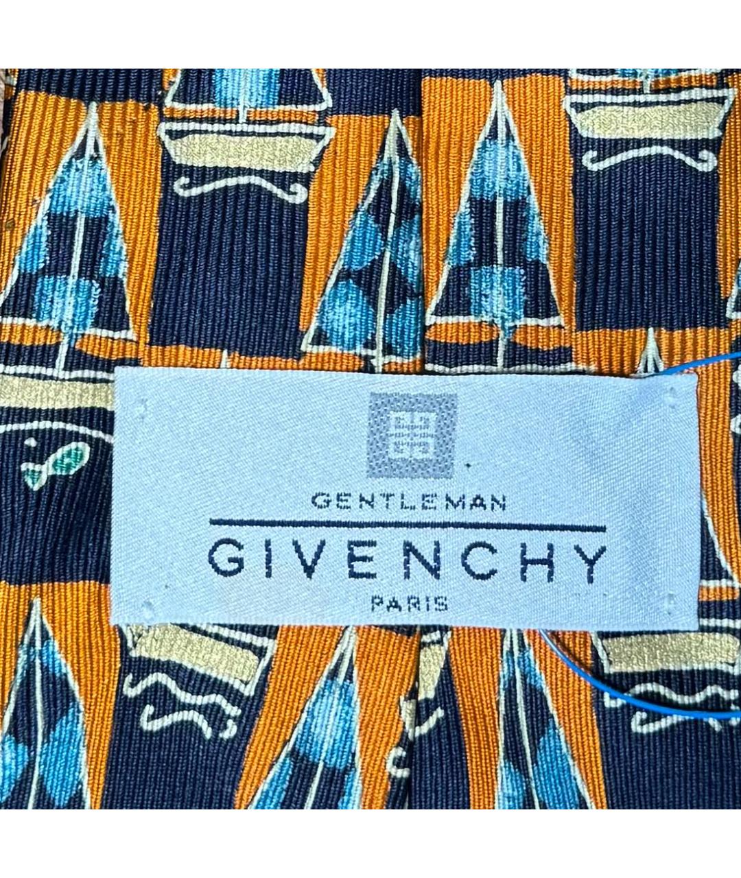 GIVENCHY Оранжевый тканевый галстук, фото 2