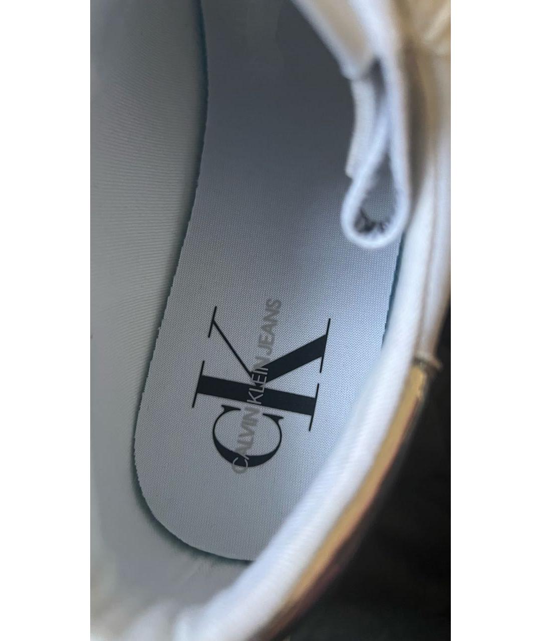 CALVIN KLEIN Белые текстильные кеды, фото 6