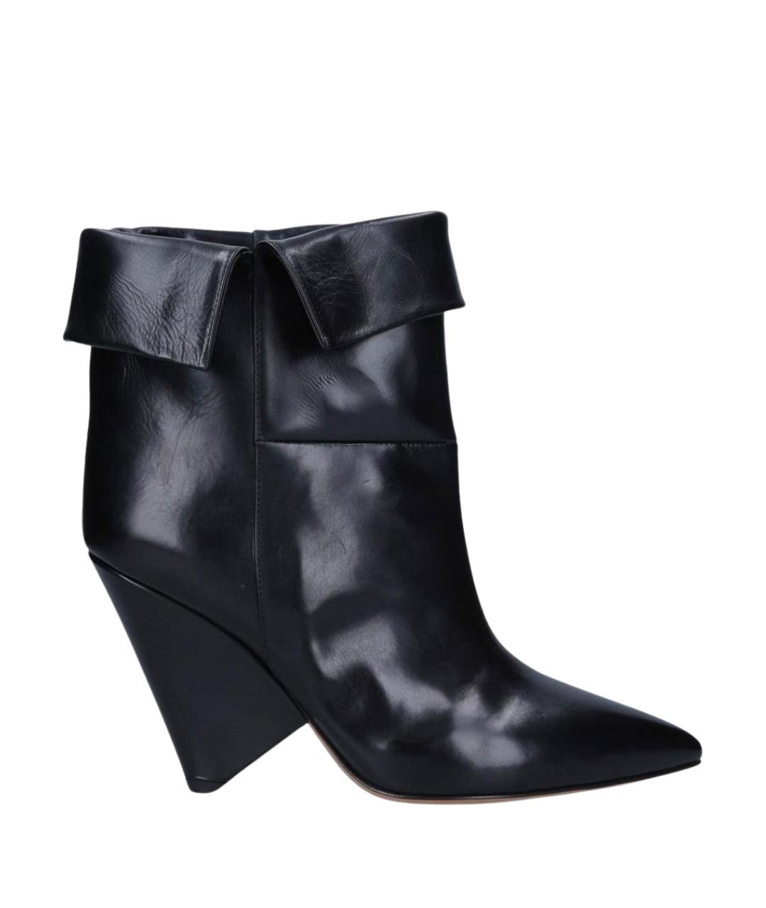 ISABEL MARANT Черные кожаные ботильоны, фото 1