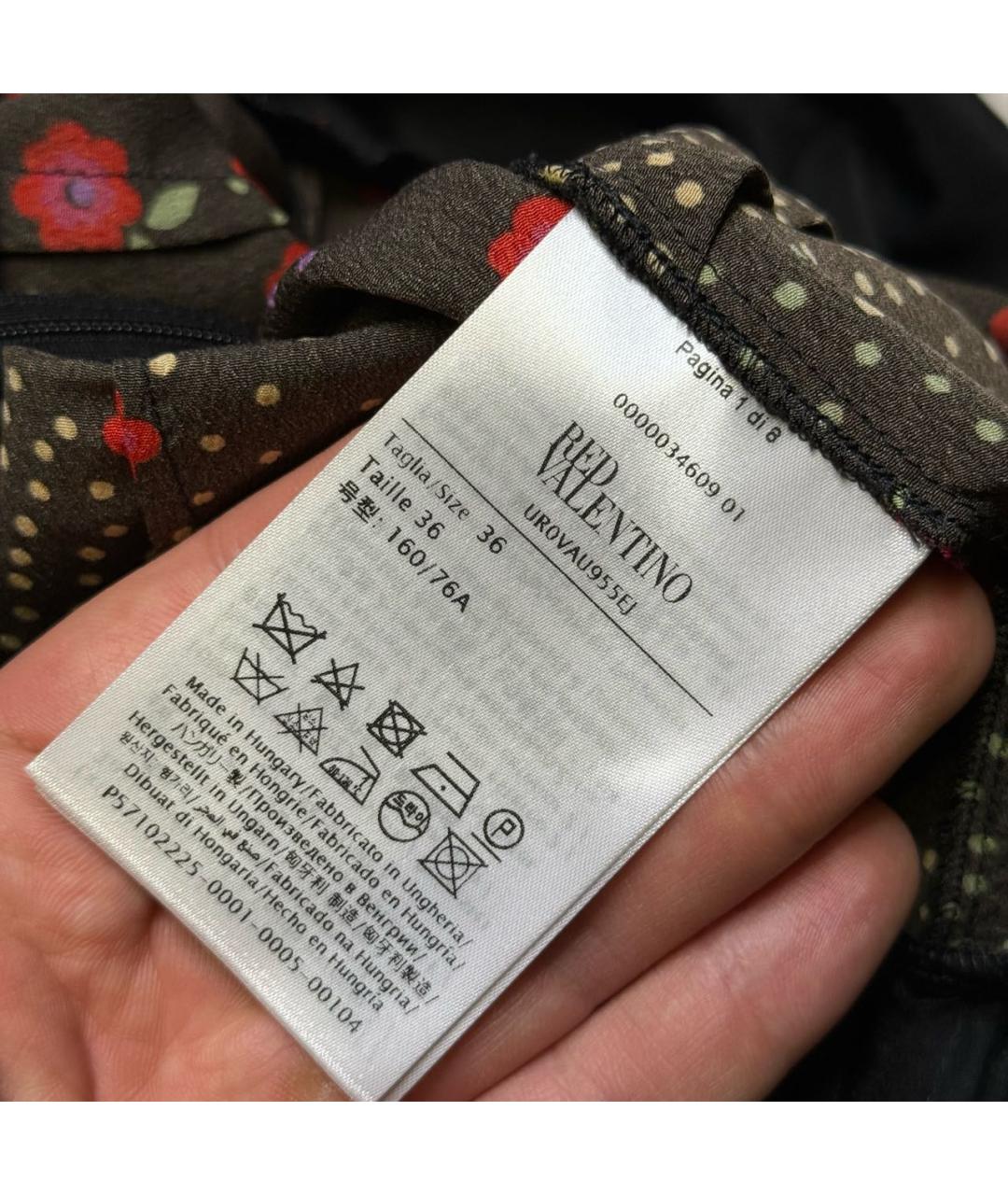 RED VALENTINO Черное полиэстеровое вечернее платье, фото 4