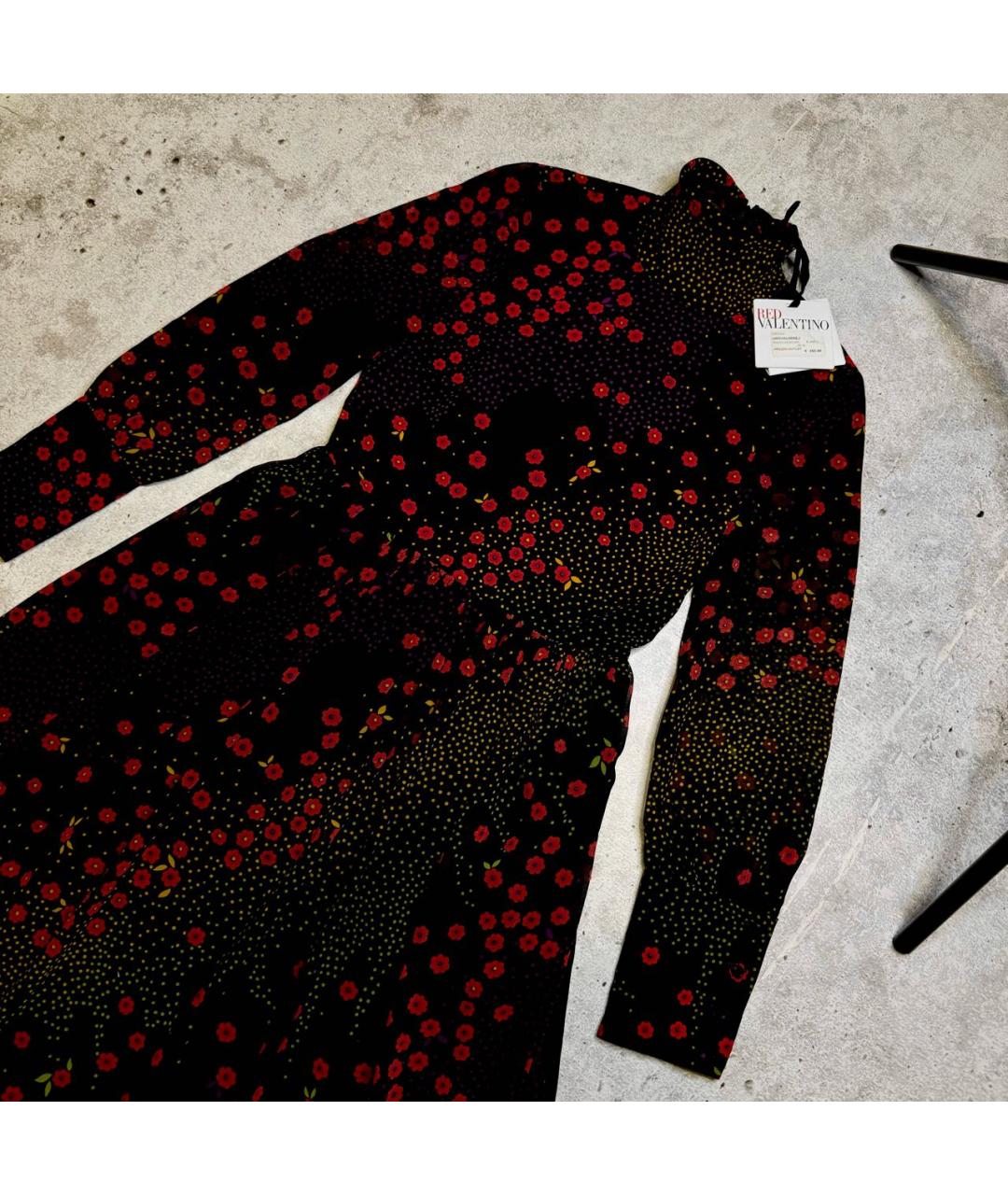 RED VALENTINO Черное полиэстеровое вечернее платье, фото 2