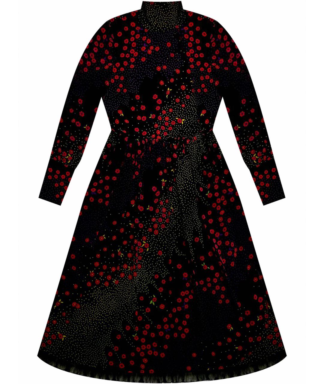 RED VALENTINO Черное полиэстеровое вечернее платье, фото 1