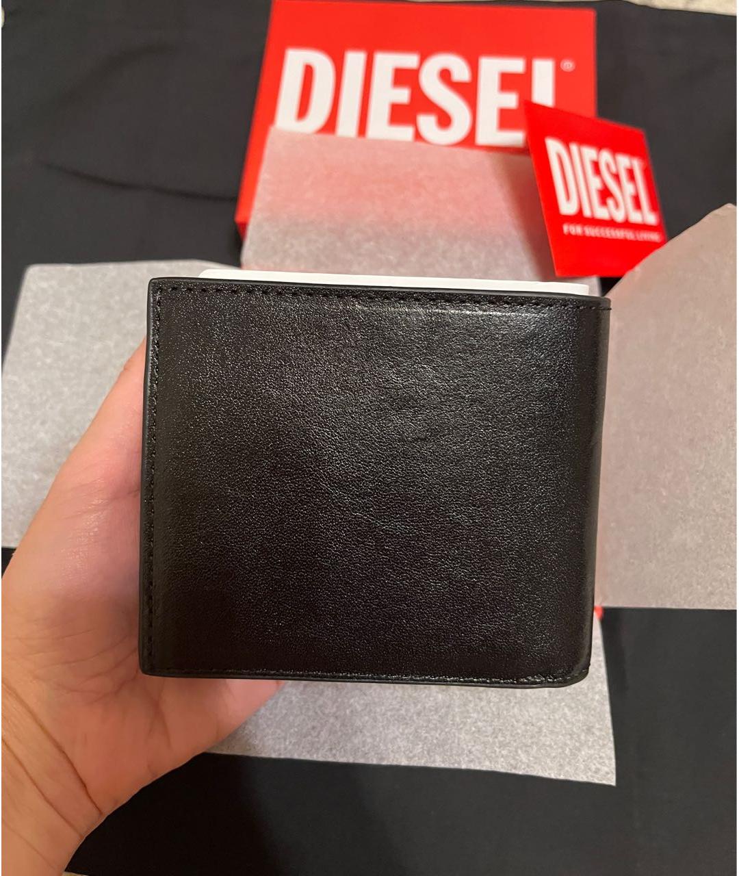 DIESEL Черный кожаный кошелек, фото 5