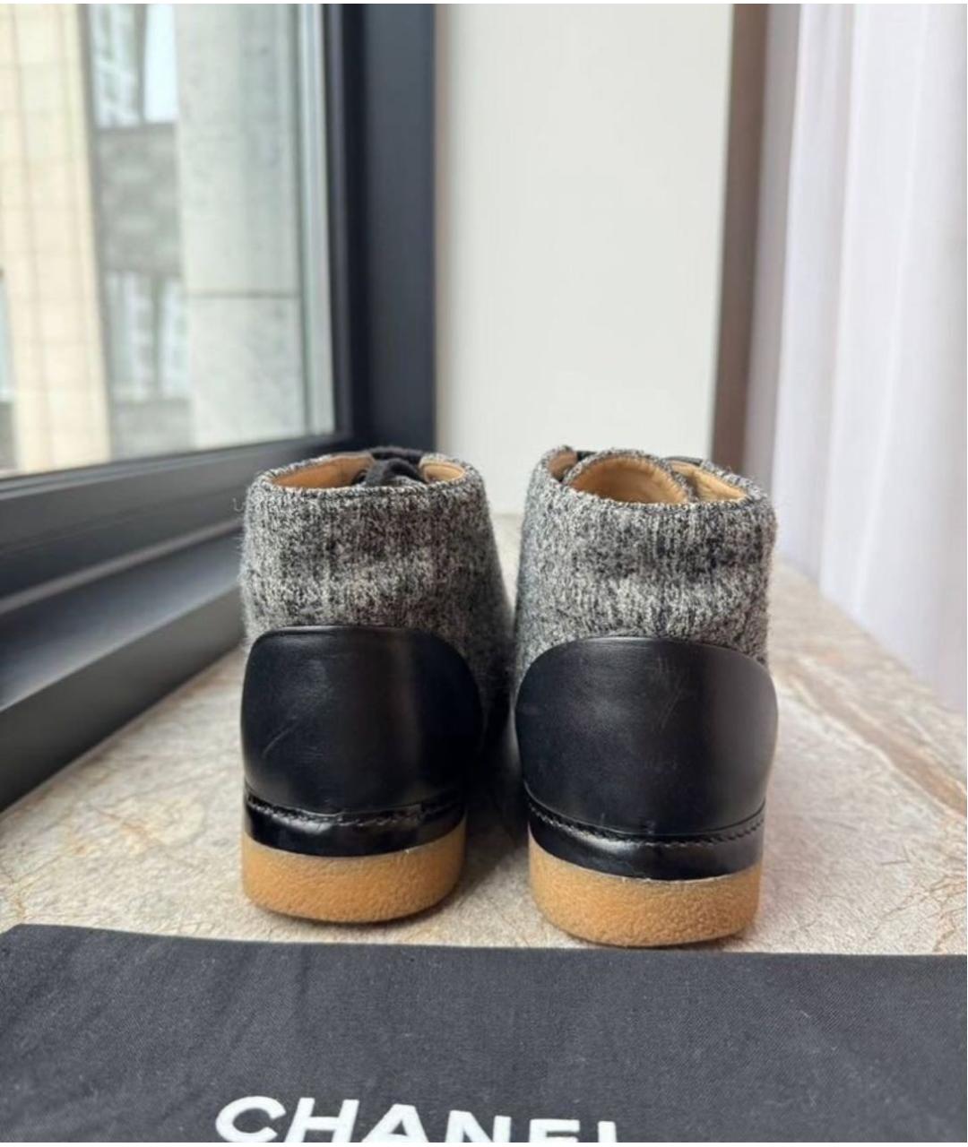 CHANEL Черные кожаные ботинки, фото 2