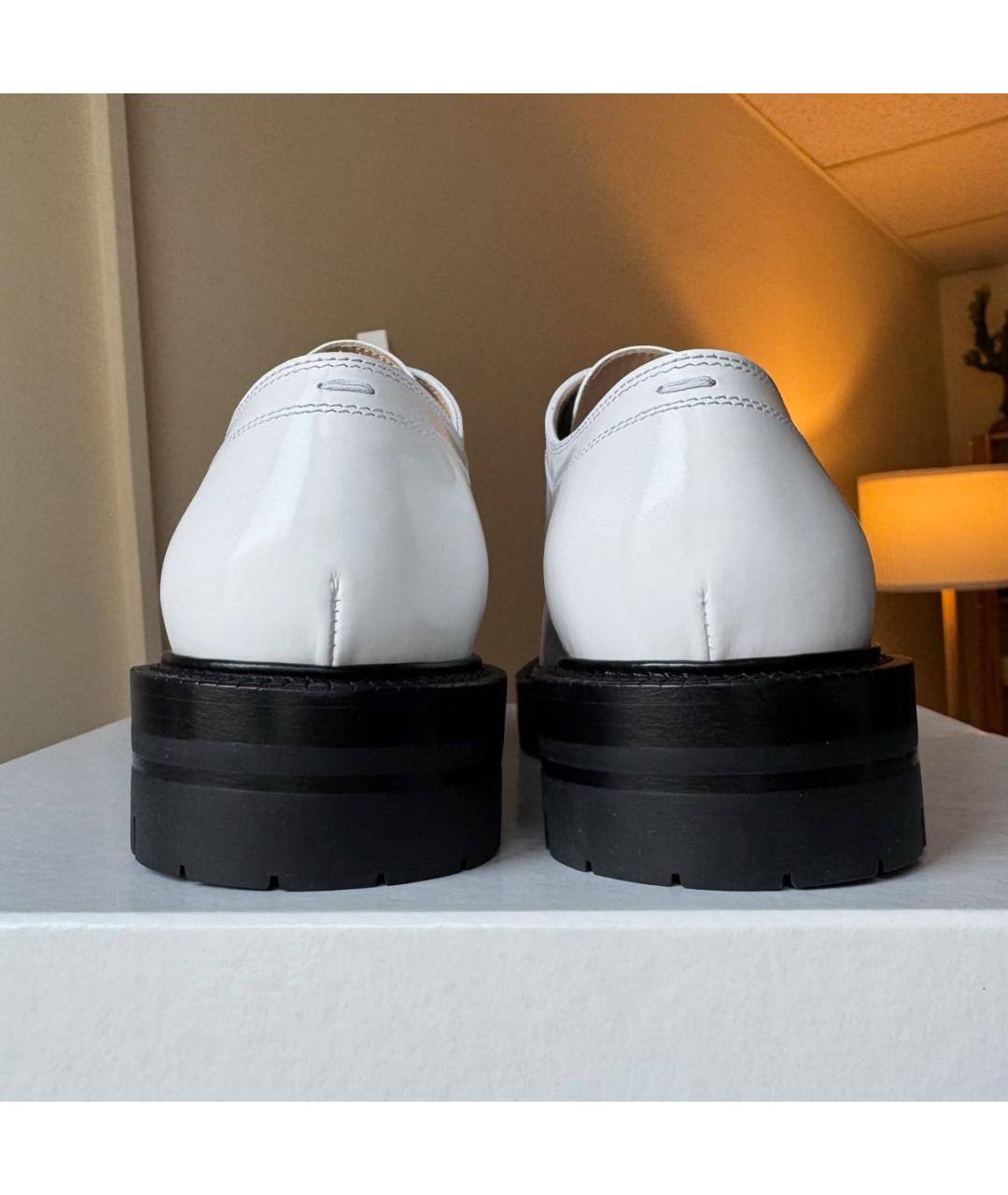 MAISON MARGIELA Белые кожаные ботинки, фото 5