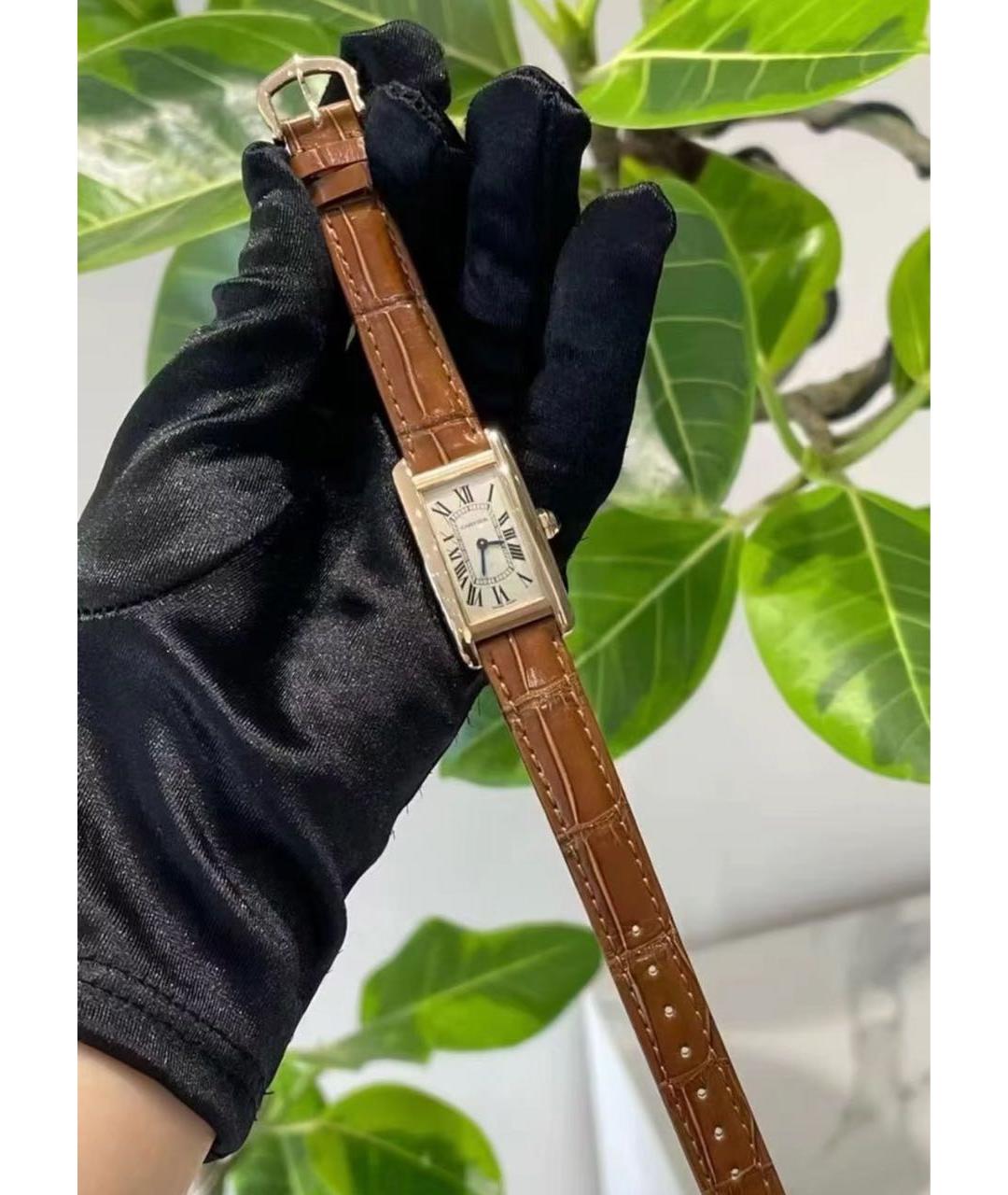 CARTIER Белые часы из желтого золота, фото 2
