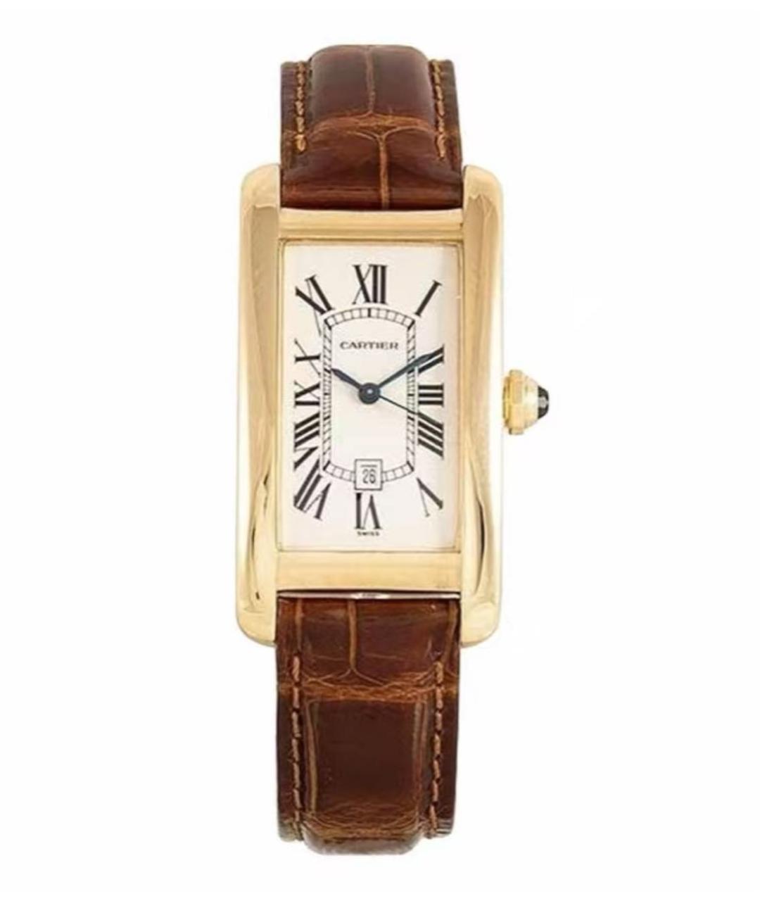 CARTIER Белые часы из желтого золота, фото 1