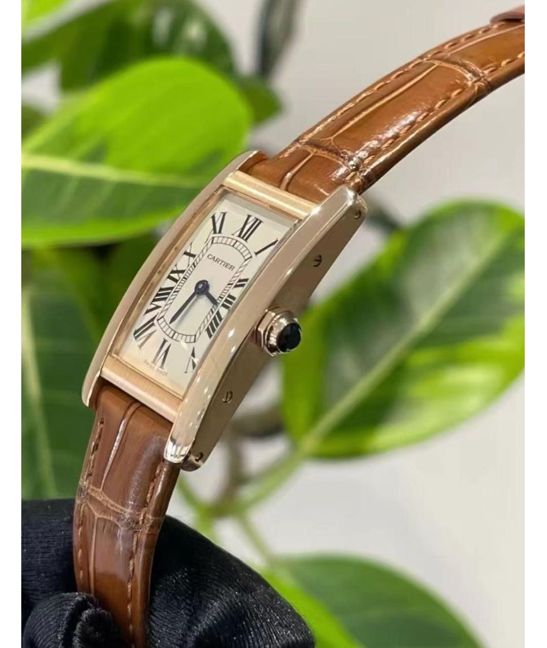 CARTIER Белые часы из желтого золота, фото 3