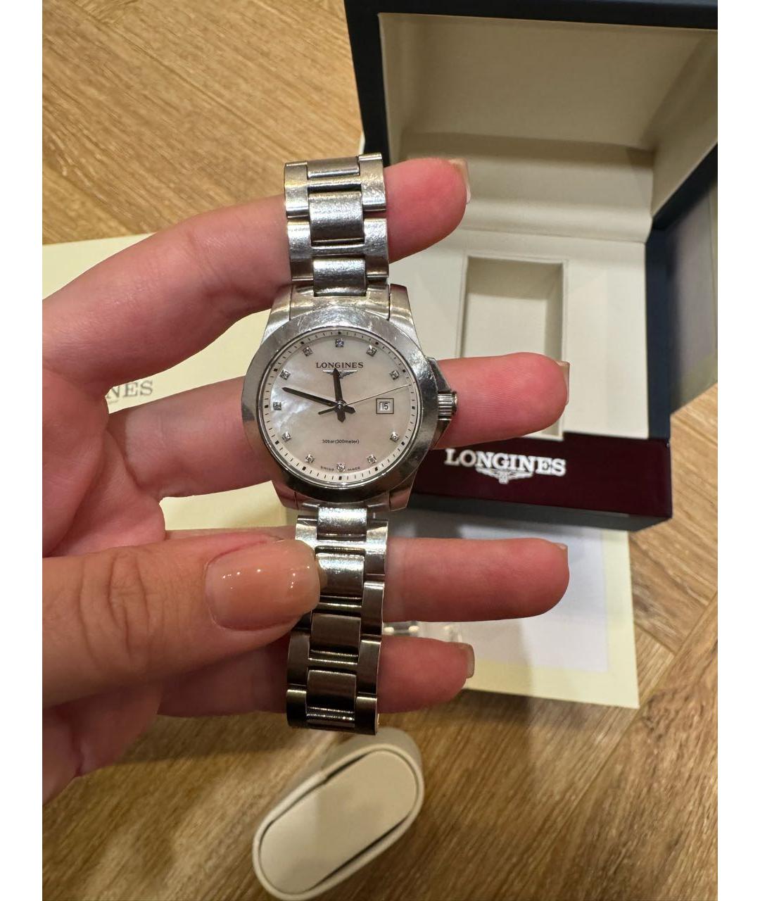 LONGINES Серебряные с серебряным покрытием часы, фото 4