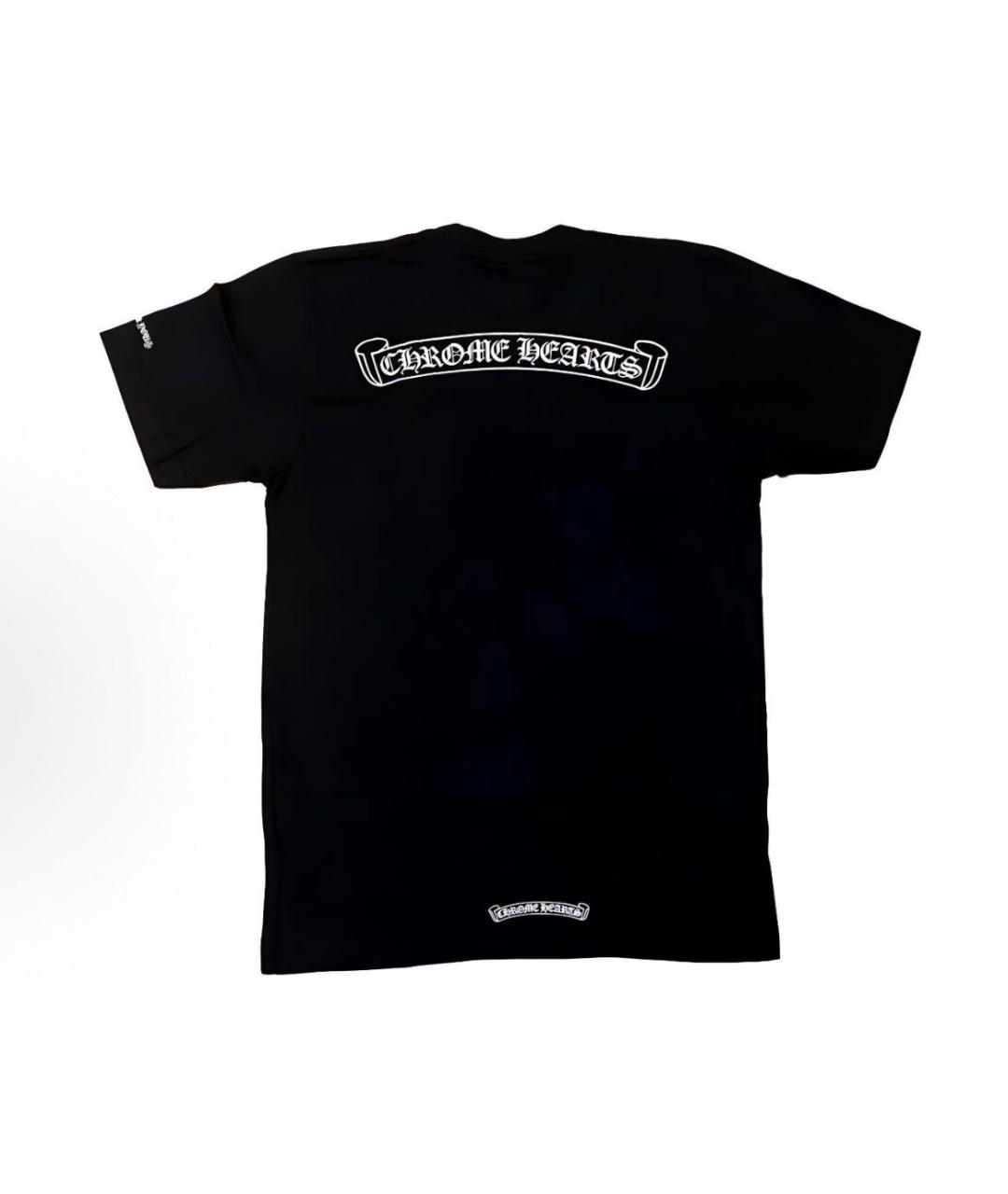 CHROME HEARTS Черная хлопковая футболка, фото 2