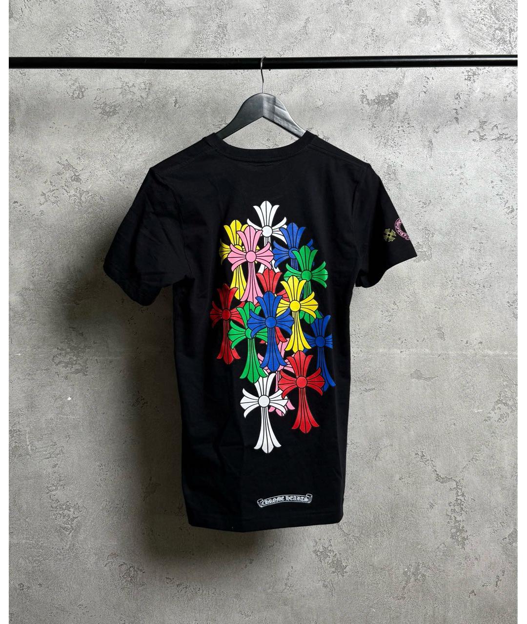 CHROME HEARTS Черная хлопковая футболка, фото 4