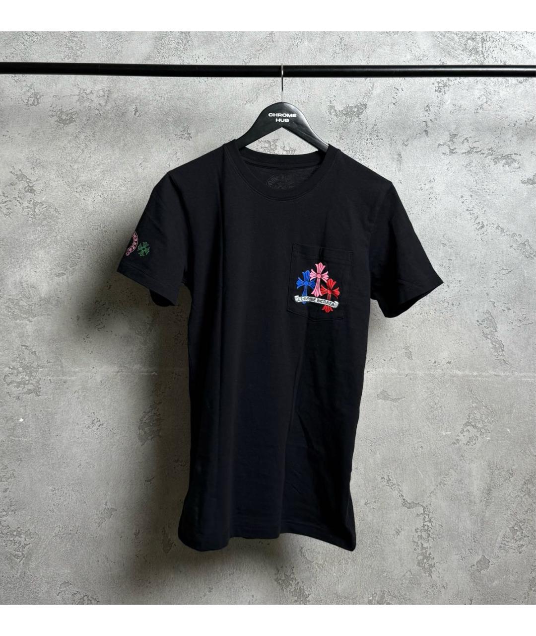 CHROME HEARTS Черная хлопковая футболка, фото 3