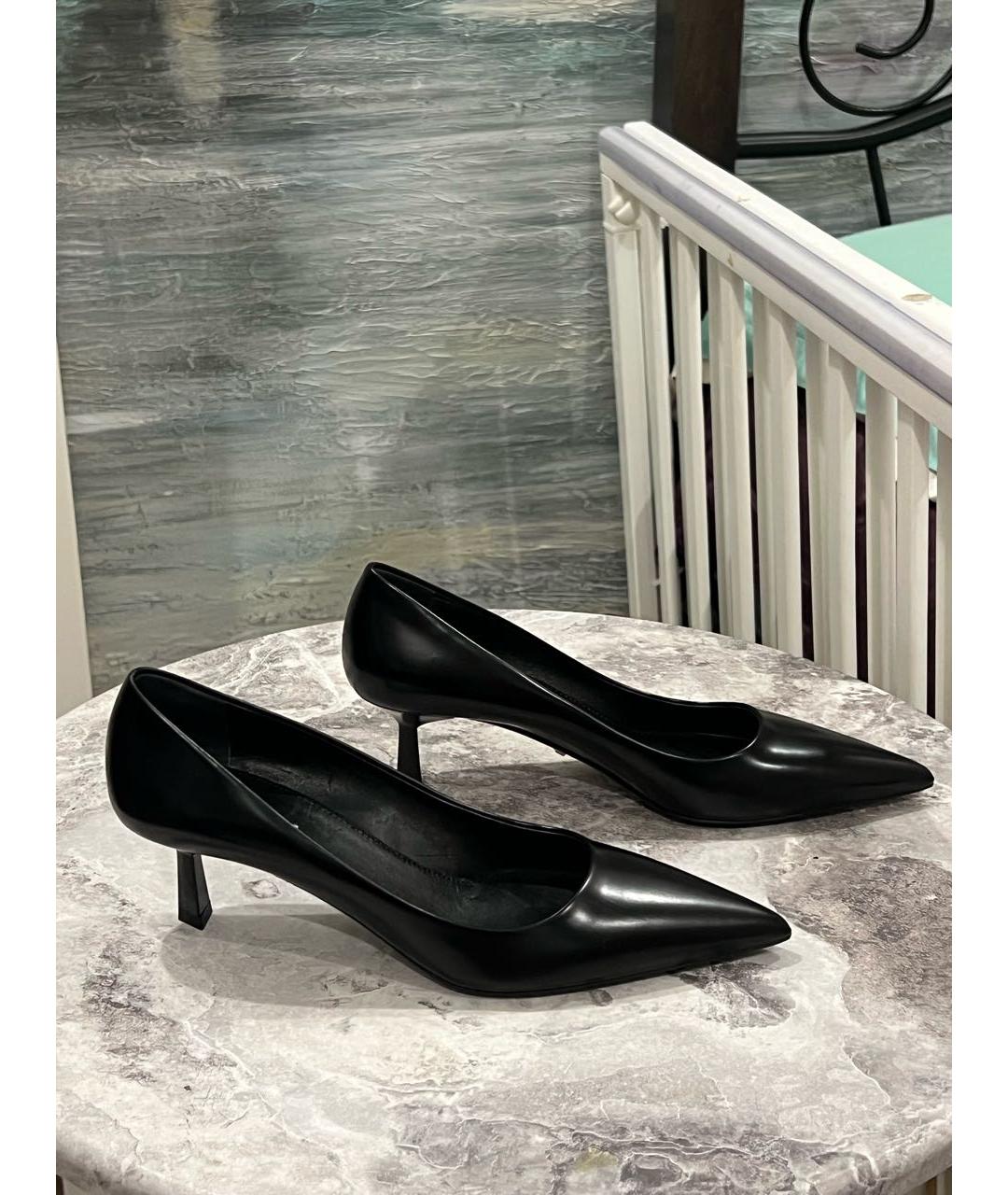 PRADA Черные кожаные туфли, фото 6