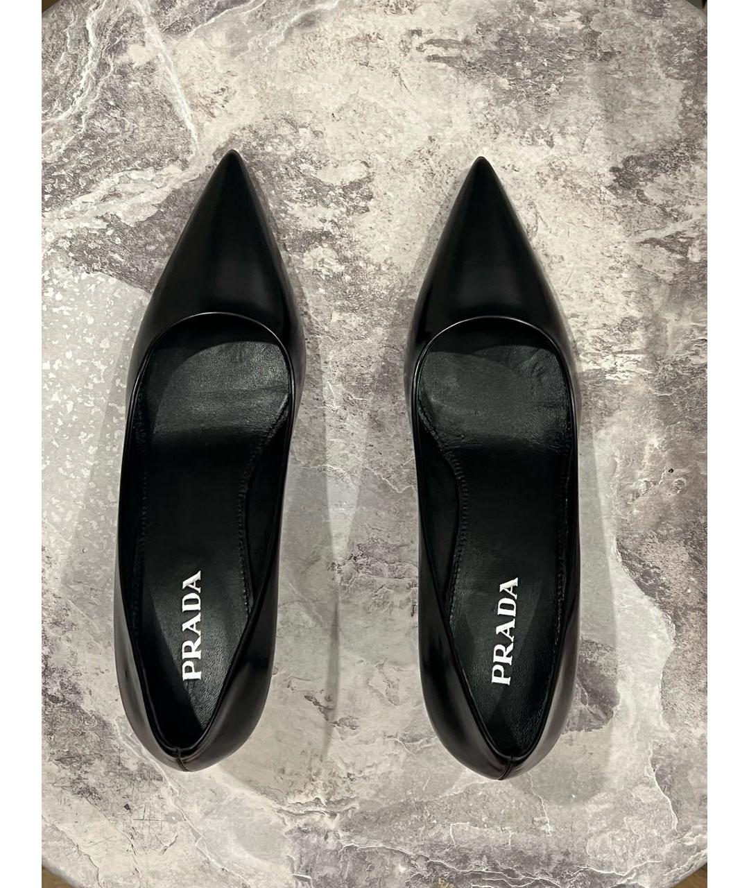 PRADA Черные кожаные туфли, фото 3