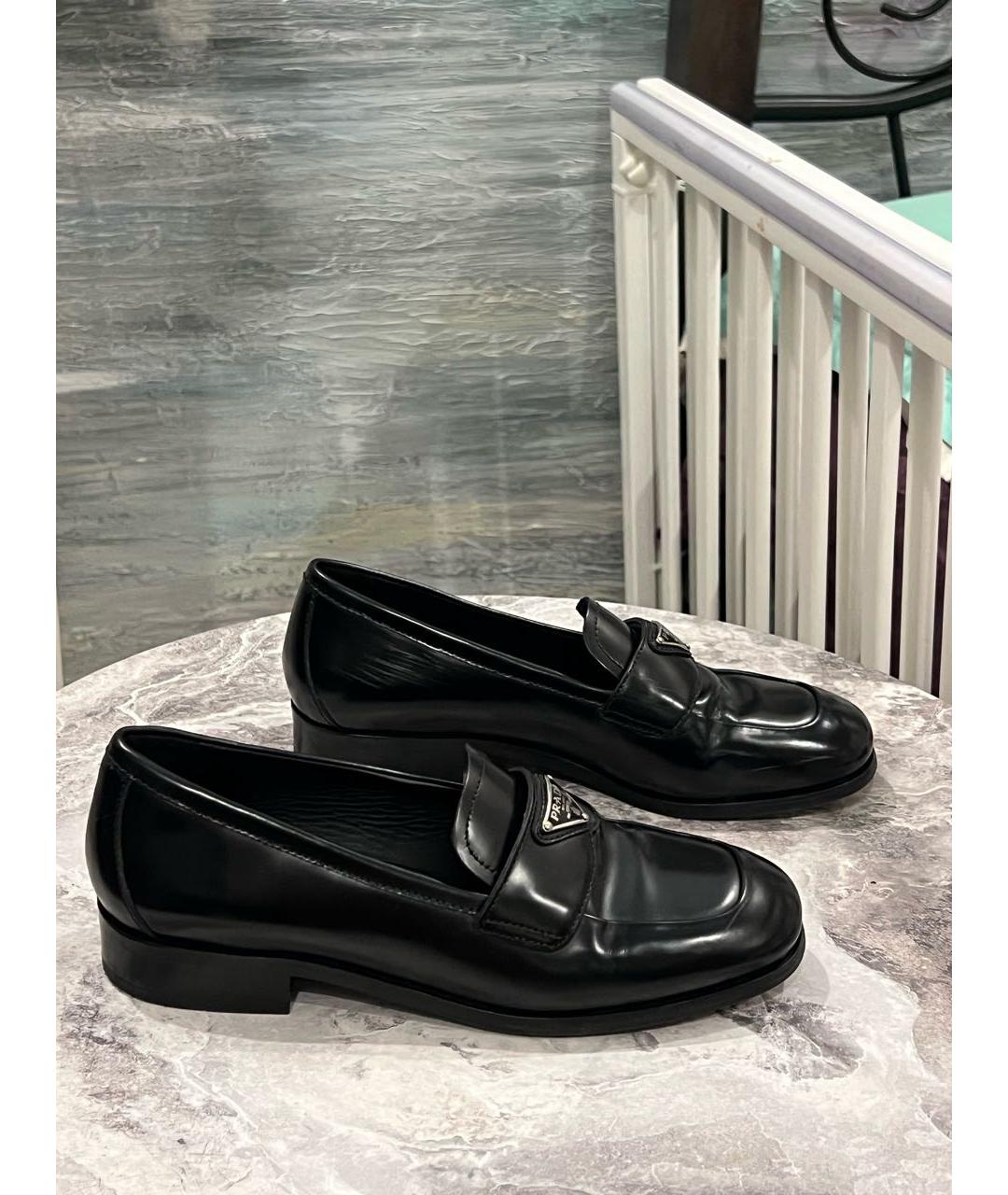 PRADA Черные кожаные лоферы, фото 6