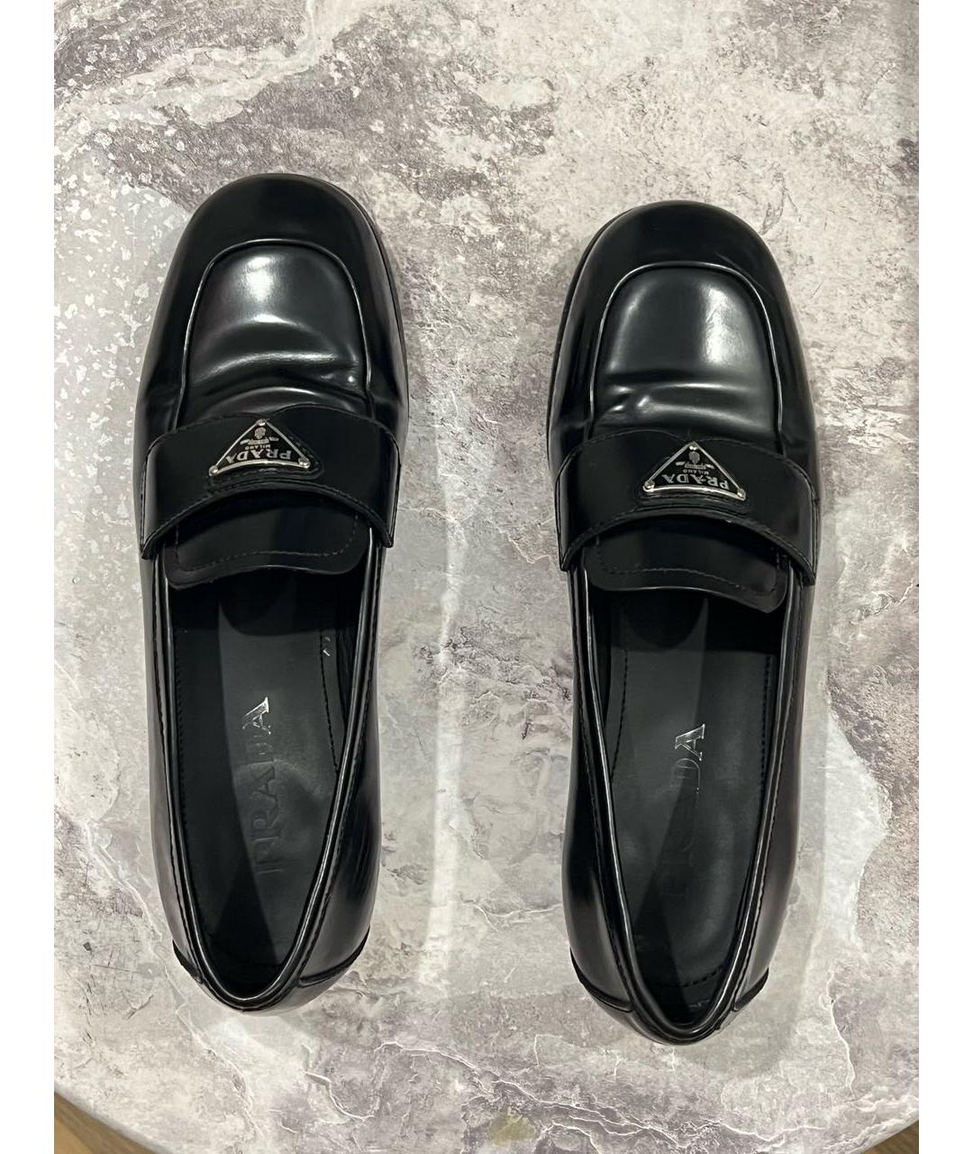 PRADA Черные кожаные лоферы, фото 3