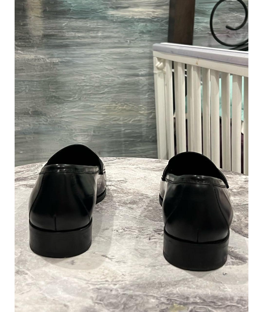 PRADA Черные кожаные лоферы, фото 4