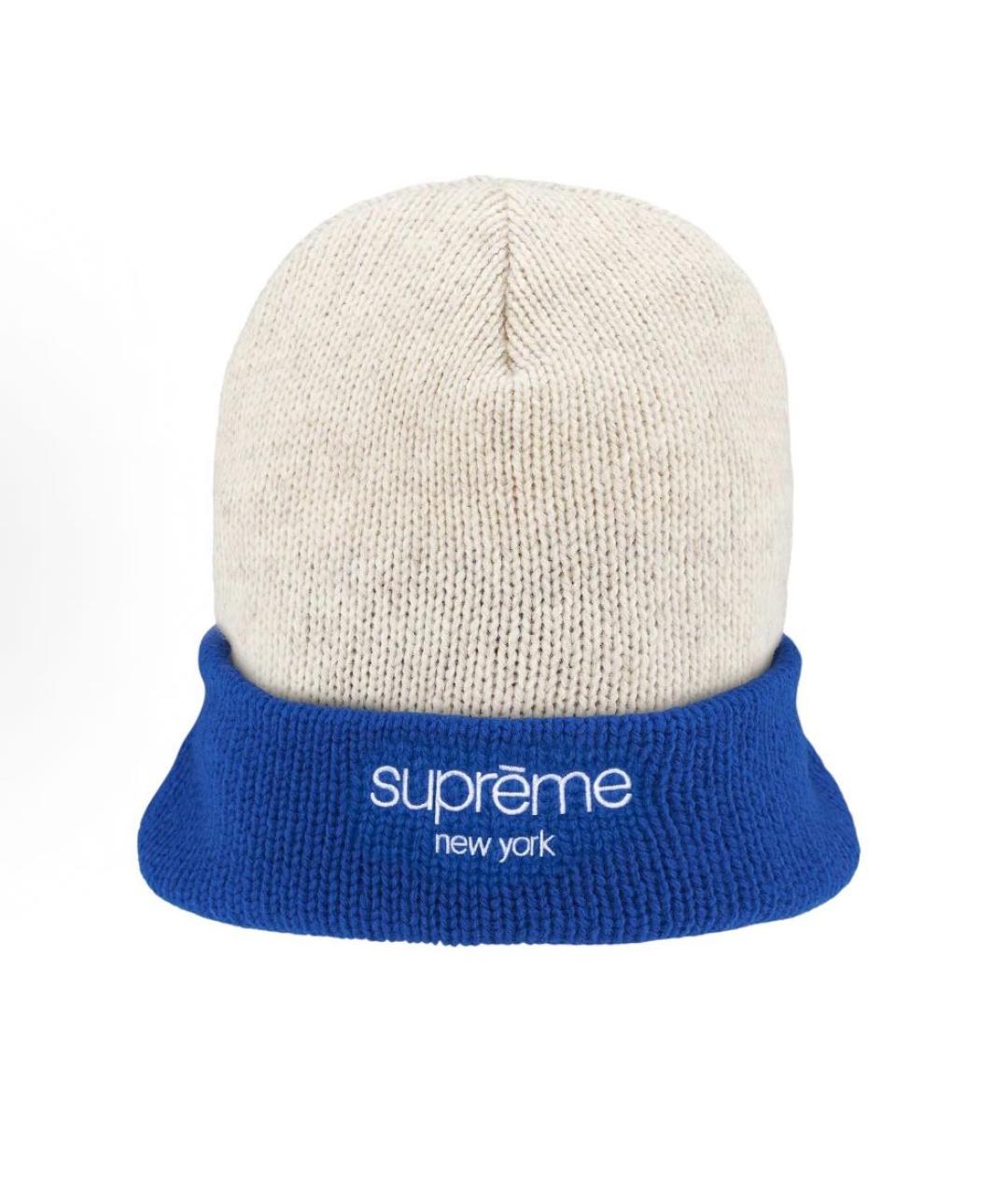 SUPREME Белая шапка, фото 3