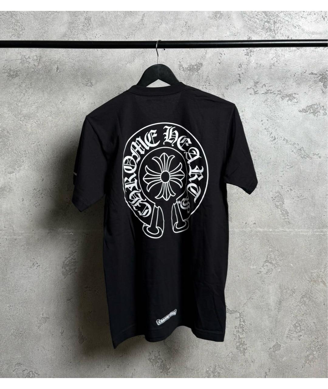CHROME HEARTS Черная хлопковая футболка, фото 4