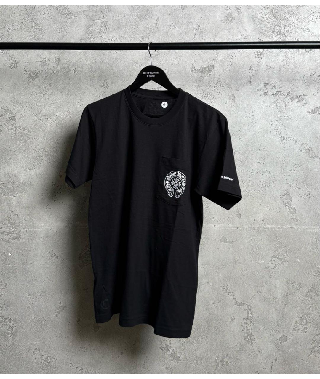 CHROME HEARTS Черная хлопковая футболка, фото 3