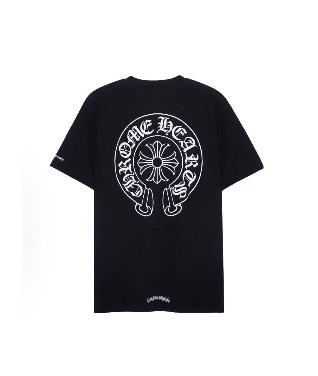 CHROME HEARTS Черная хлопковая футболка, фото 2