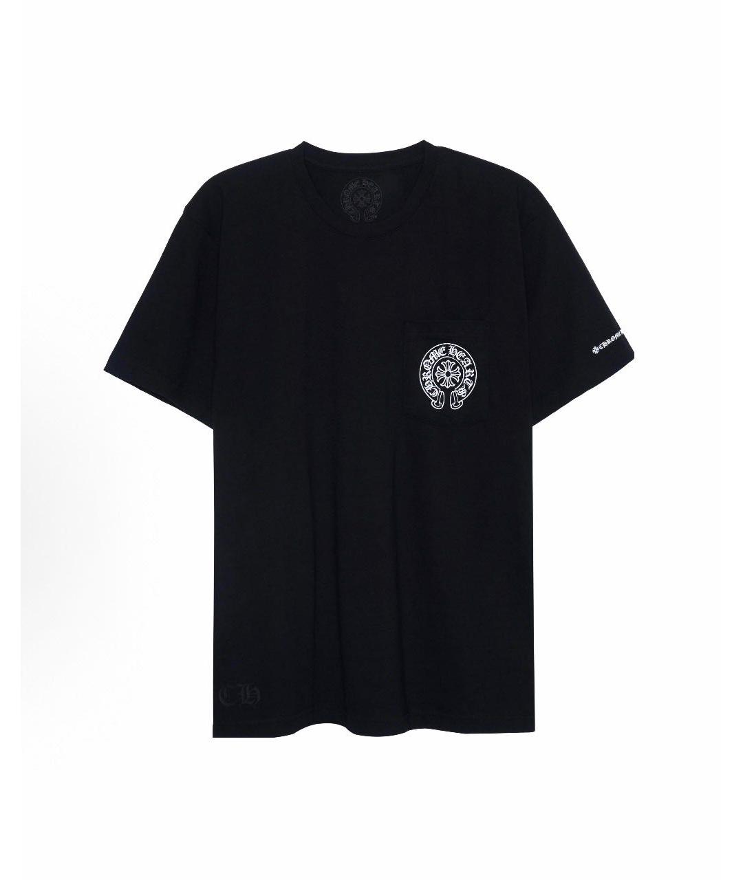 CHROME HEARTS Черная хлопковая футболка, фото 5