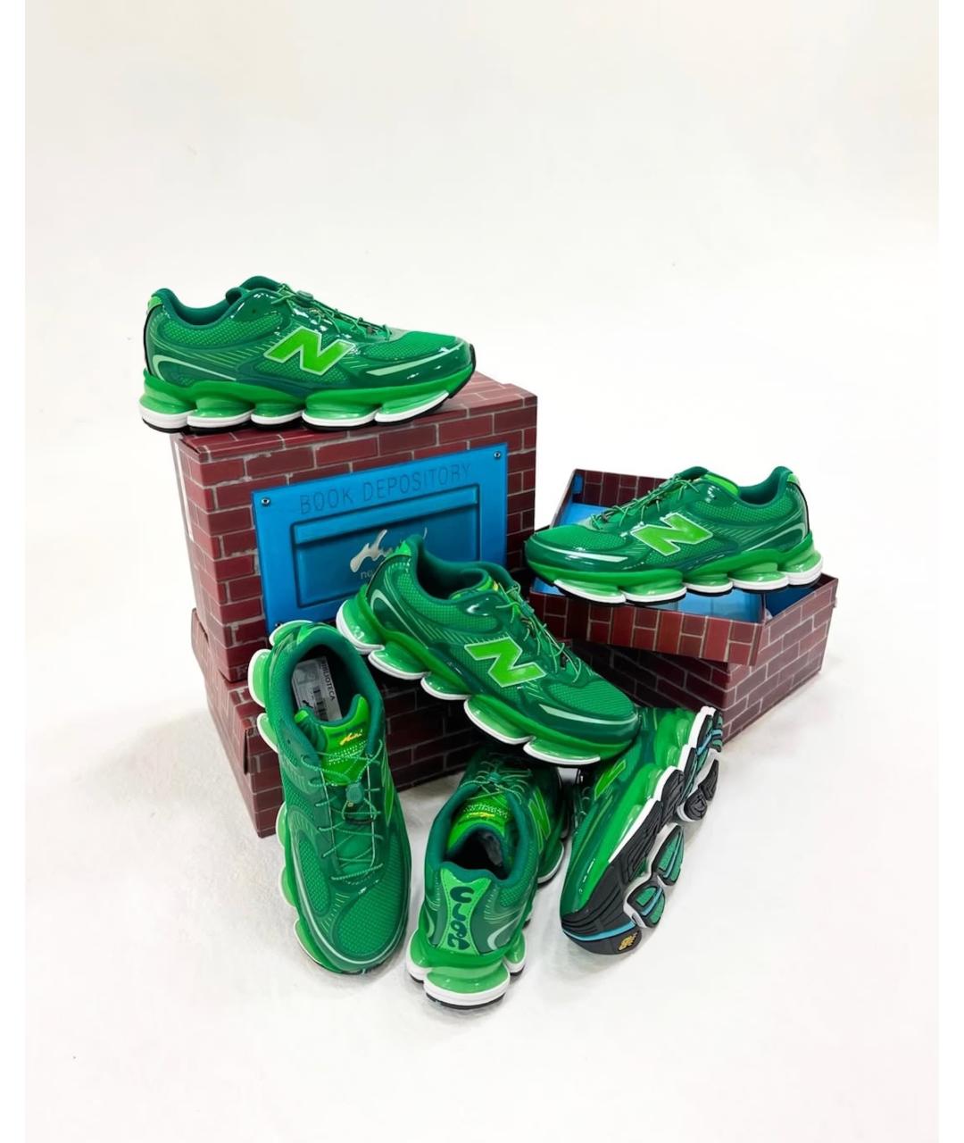 NEW BALANCE Зеленые низкие кроссовки / кеды, фото 5