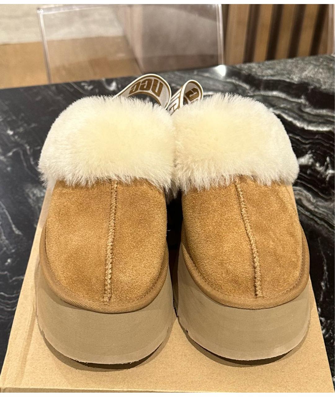 UGG AUSTRALIA Коричневые замшевые сабо, фото 3