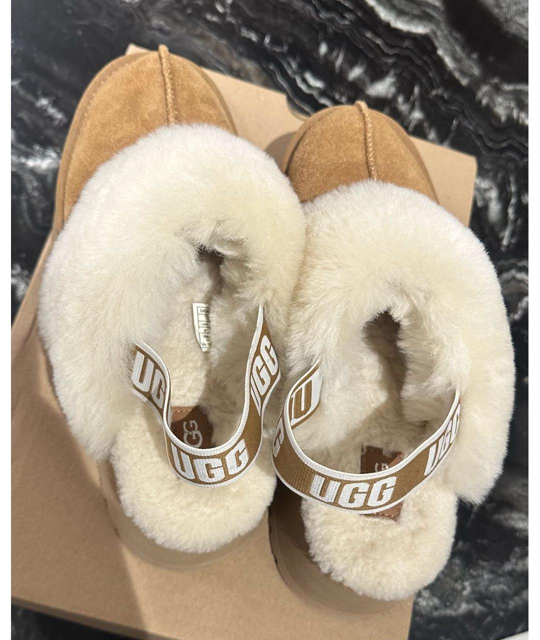 UGG AUSTRALIA Коричневые замшевые сабо, фото 4