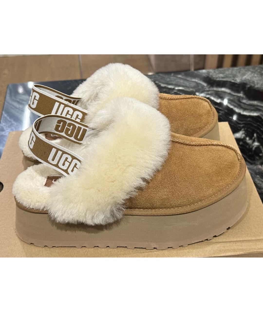 UGG AUSTRALIA Коричневые замшевые сабо, фото 2