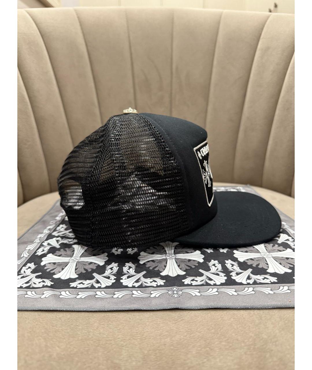 CHROME HEARTS Черная хлопковая кепка/бейсболка, фото 4