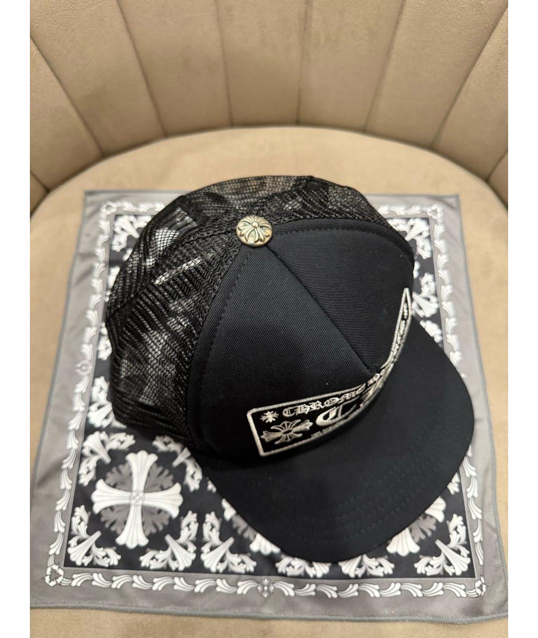 CHROME HEARTS Черная хлопковая кепка/бейсболка, фото 3