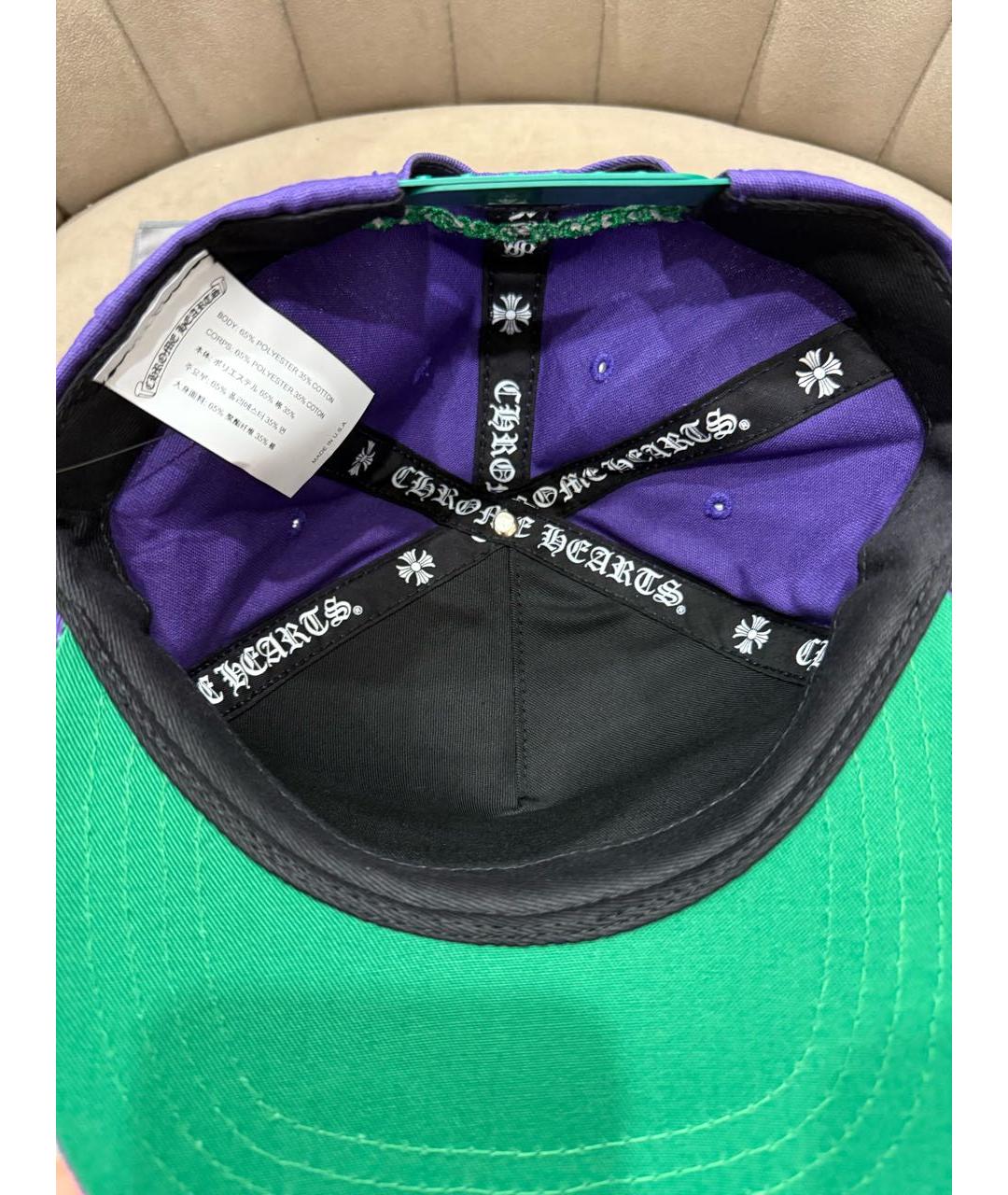 CHROME HEARTS Фиолетовая хлопковая кепка/бейсболка, фото 5