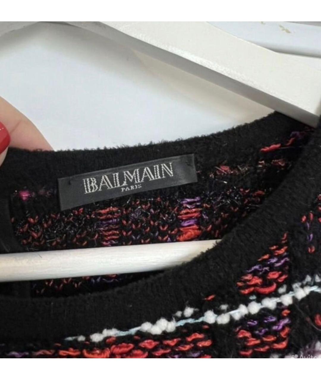 BALMAIN Бордовое вискозное повседневное платье, фото 3