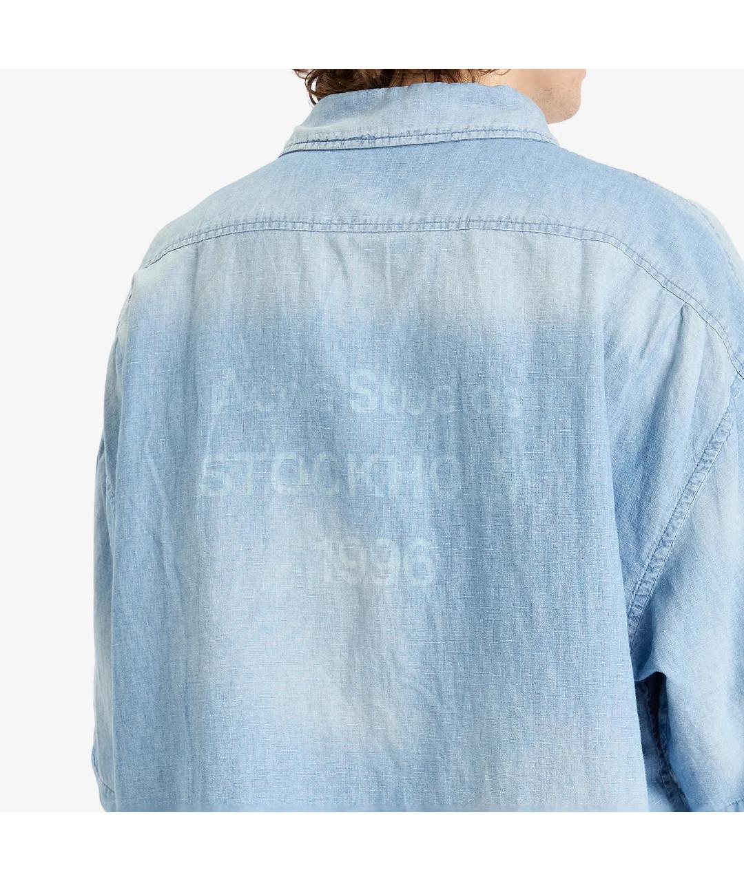 ACNE STUDIOS Голубая кэжуал рубашка, фото 4