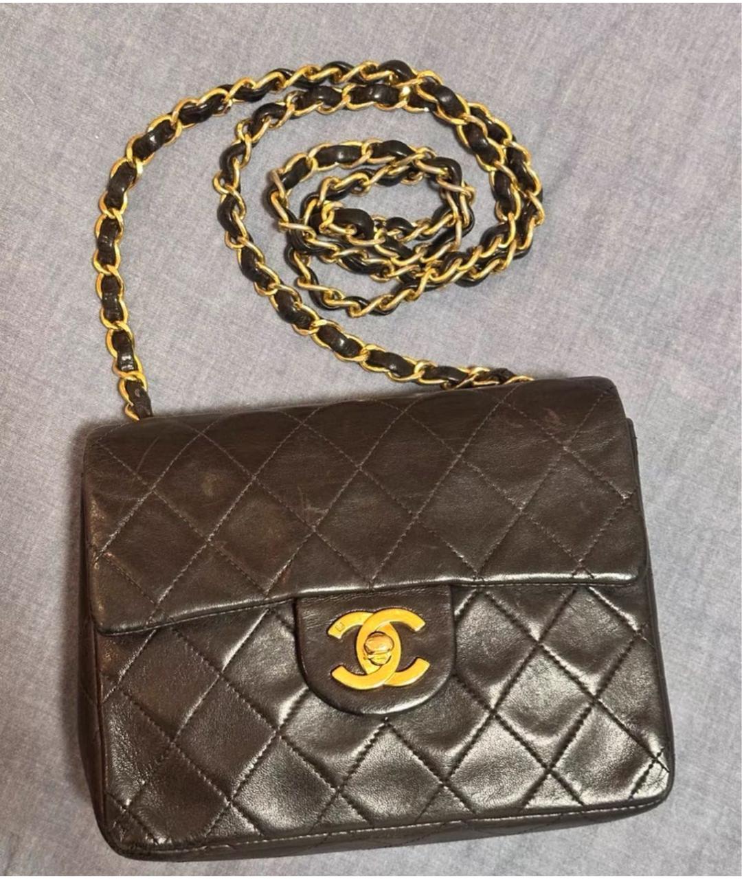 CHANEL Коричневая кожаная сумка через плечо, фото 6