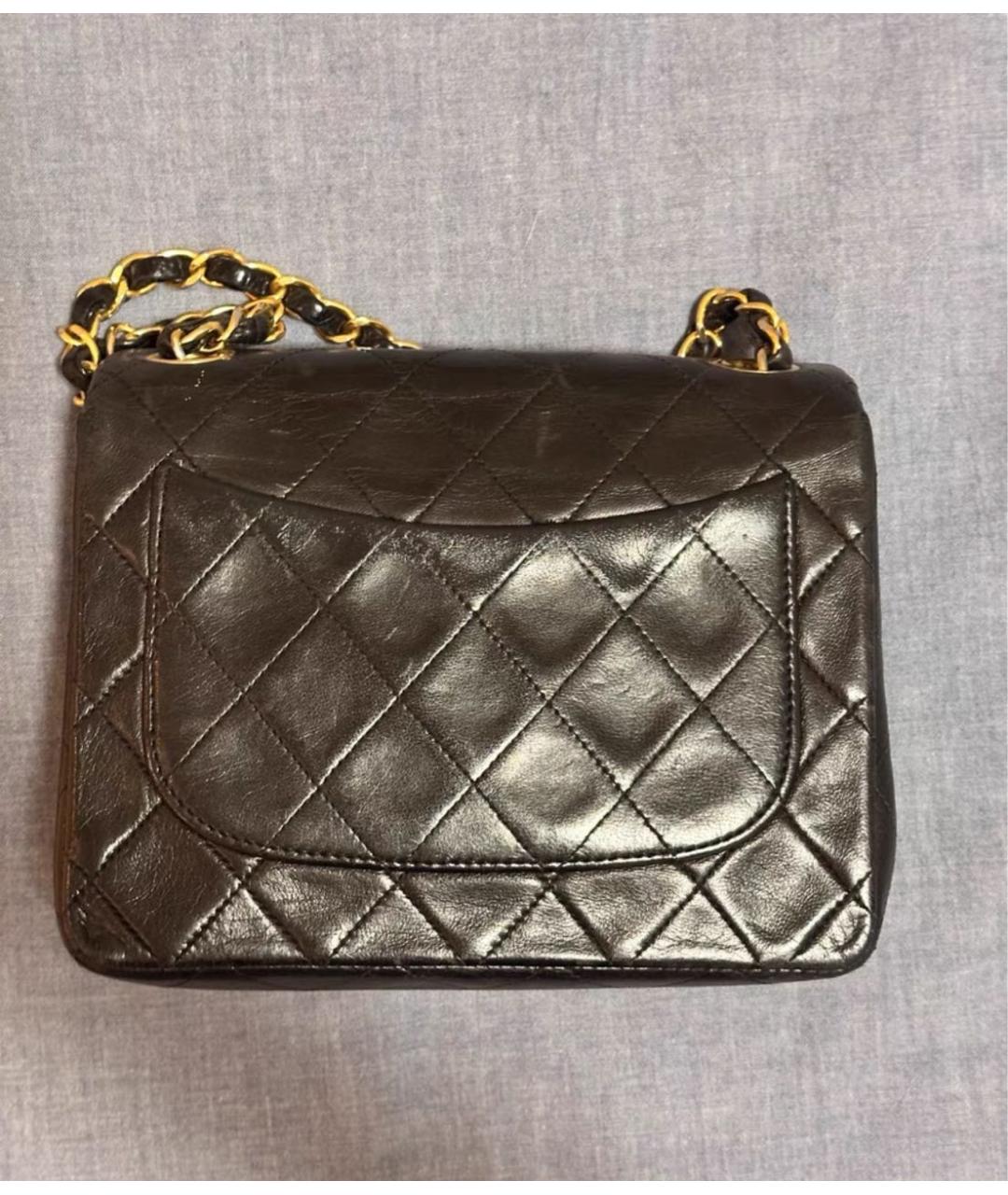 CHANEL Коричневая кожаная сумка через плечо, фото 4