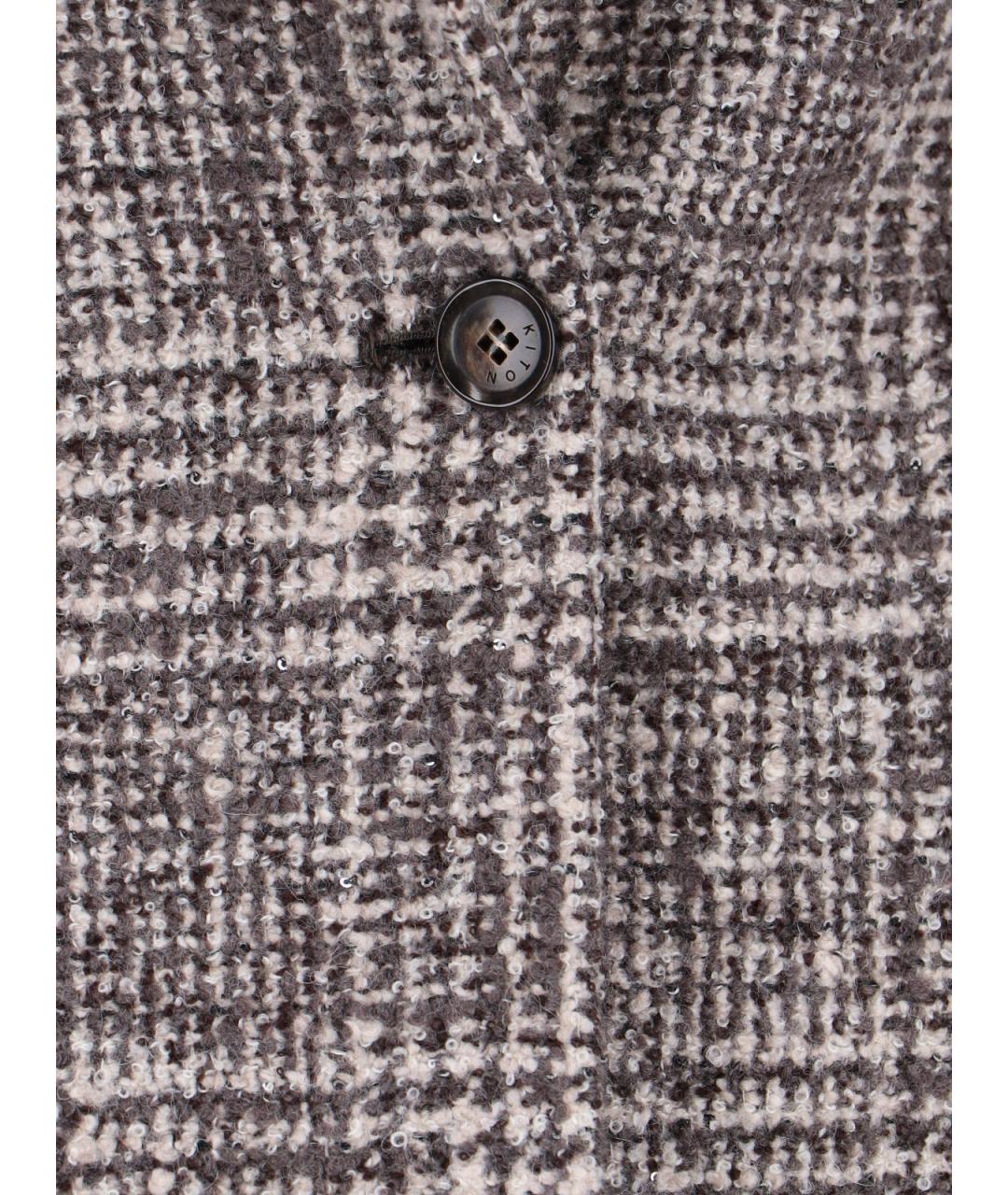 KITON Серое шерстяное пальто, фото 4