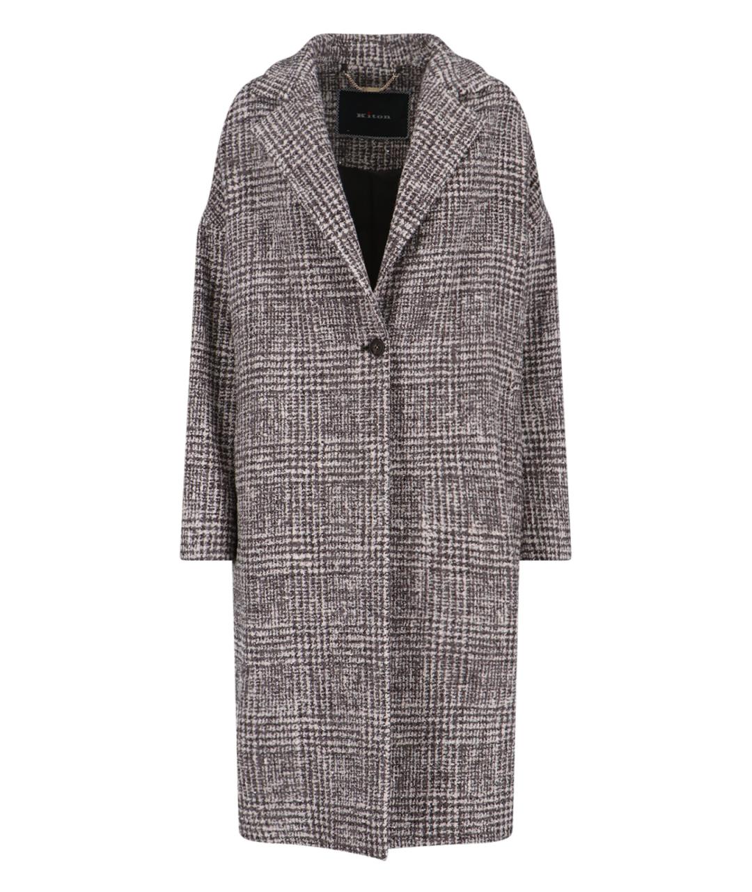 KITON Серое шерстяное пальто, фото 1
